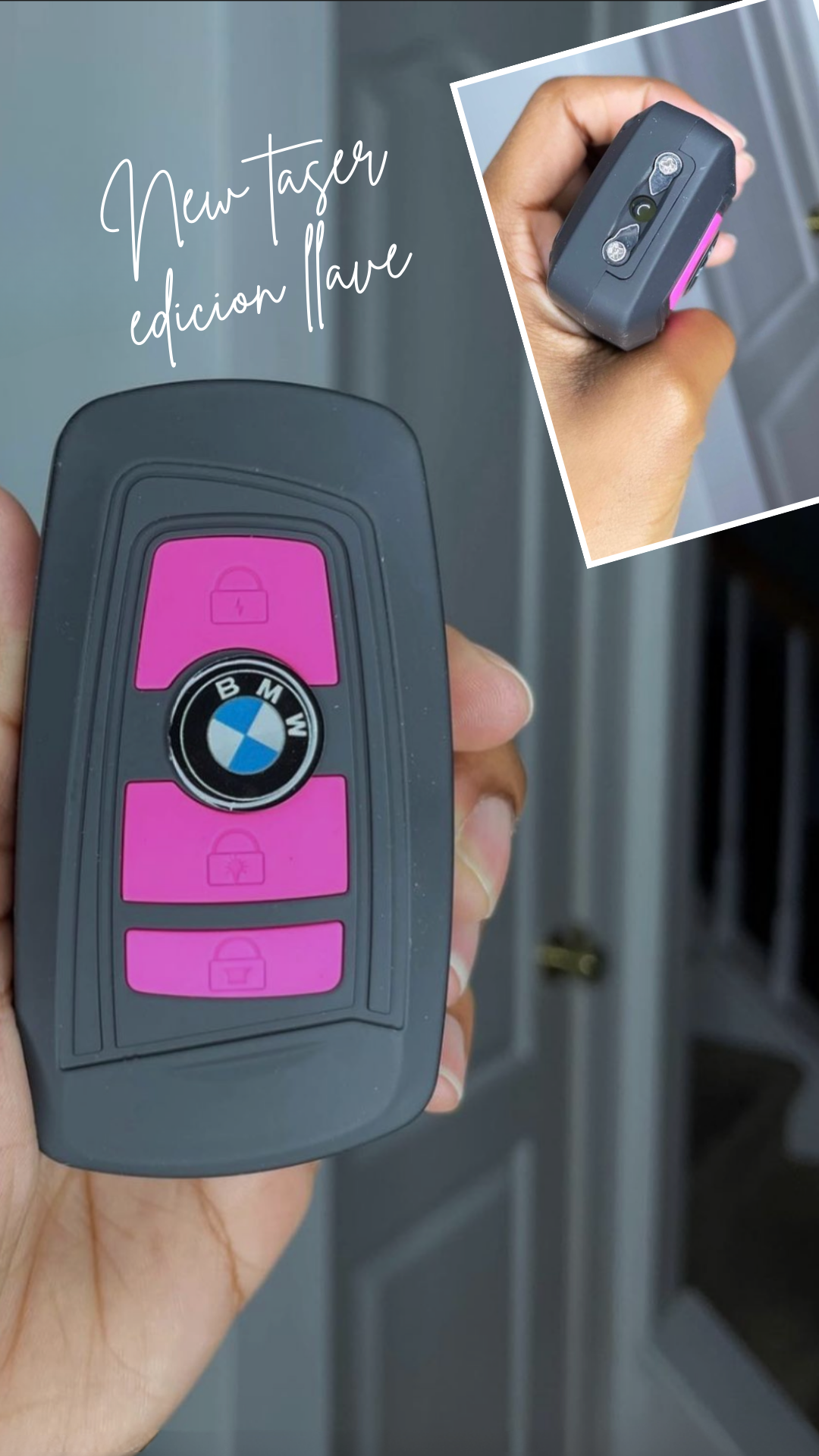 Pink Car keychain