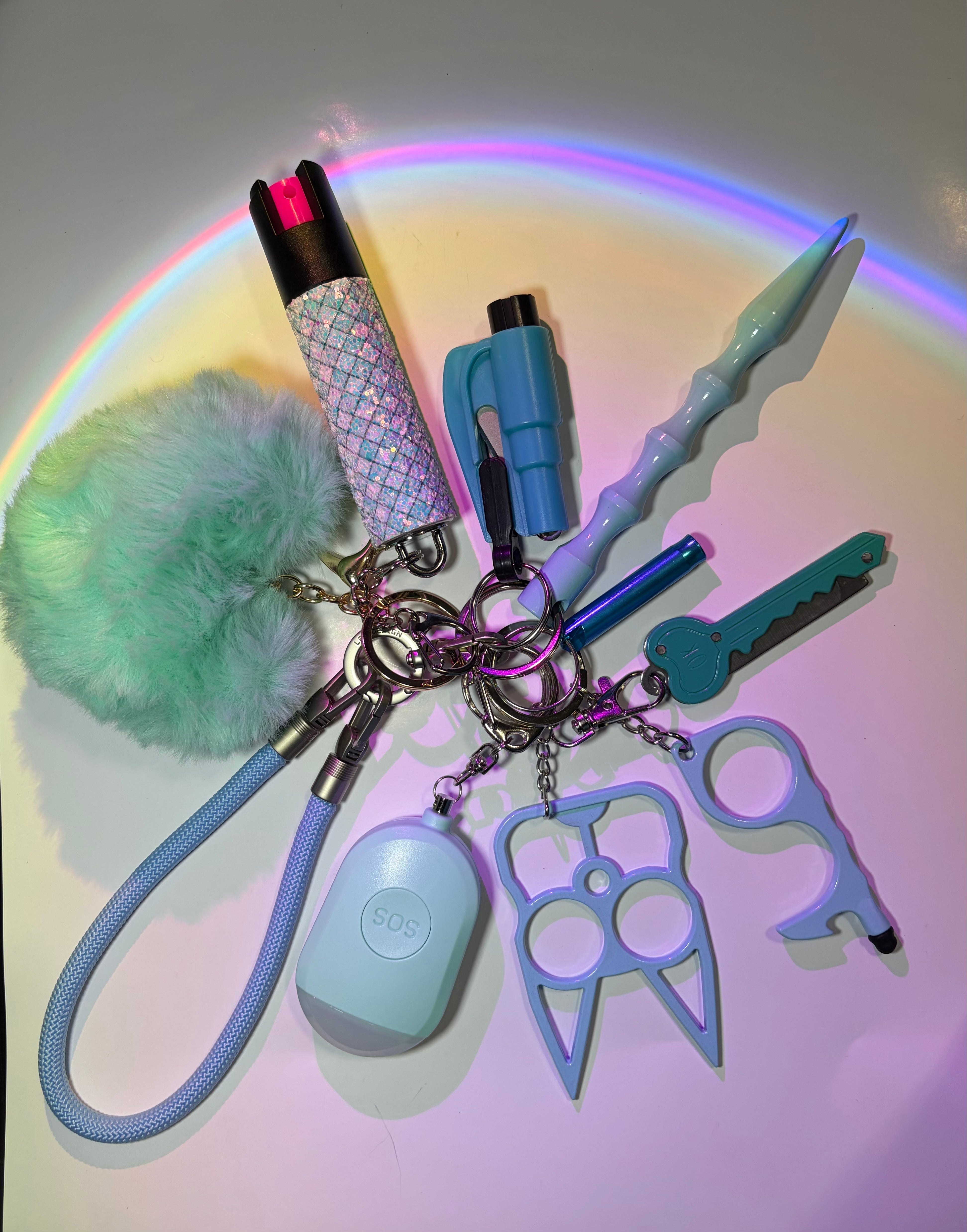 Blue mermaid keychain